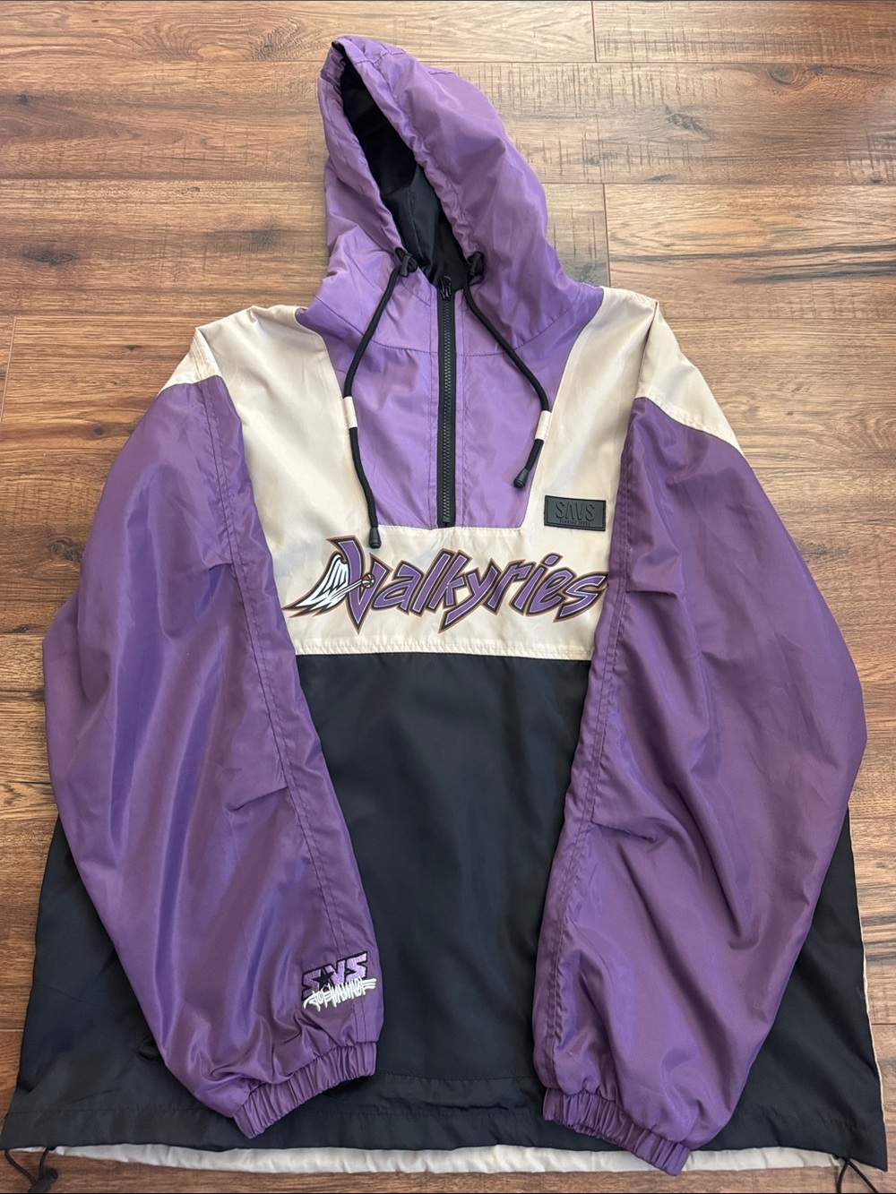 Adult WNBA Valkyries Purple Quarter-zip Windbreaker Pullover sz: XL